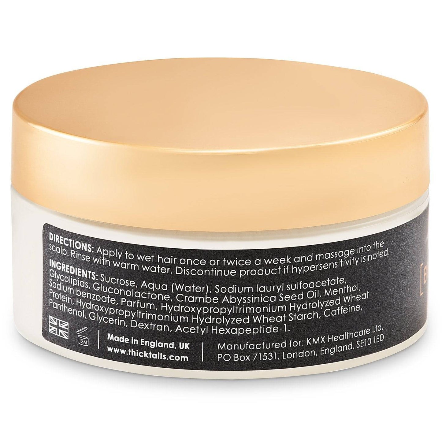 ThickTails Exfoliating Scalp Scrub - Sulfate Free, Detoxifying, Exfoliator Hair Scalp Scrub Enriched with Caffeine and Peppermint Oil. Removes Buildup, Exfoliates, Revitalises and Moisturises - ThickTails